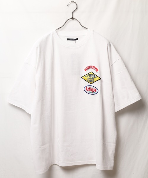 Bling Leads（ブリングリーズ）の「【Bl】ランダムワッペン半袖Tシャツ（Tシャツ/カットソー・レディース・ホワイト/ダークグリーン/ロイヤルブルー/スミクロ/グレイッシュブルー・MEDIUM/LARGE）」の13枚目の写真