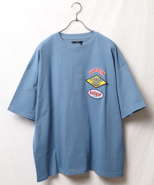 Bling Leads（ブリングリーズ）の「【Bl】ランダムワッペン半袖Tシャツ（Tシャツ/カットソー・レディース・ホワイト/ダークグリーン/ロイヤルブルー/スミクロ/グレイッシュブルー・MEDIUM/LARGE）」の17枚目の写真