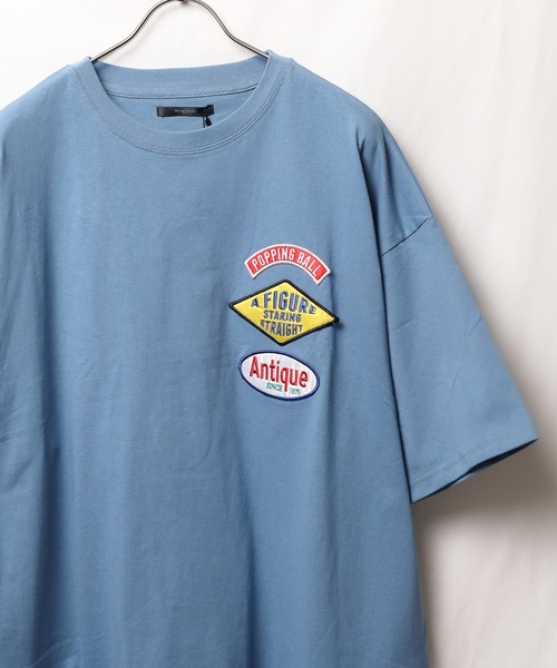 Bling Leads（ブリングリーズ）の「【Bl】ランダムワッペン半袖Tシャツ（Tシャツ/カットソー・レディース・ホワイト/ダークグリーン/ロイヤルブルー/スミクロ/グレイッシュブルー・MEDIUM/LARGE）」の18枚目の写真