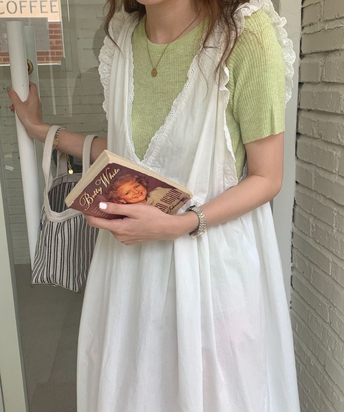 Auntie Rosa（アンティローザ）の「ルーズシルエットワンピース（ワンピース・レディース・ホワイト・FREE）」の7枚目の写真