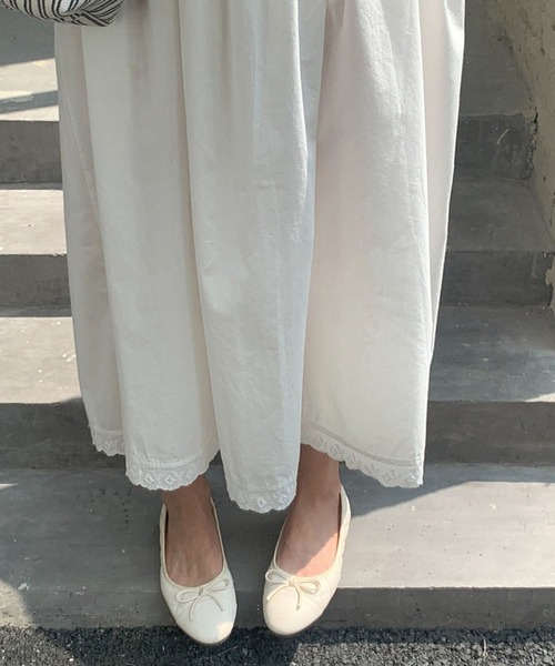 Auntie Rosa（アンティローザ）の「ルーズシルエットワンピース（ワンピース・レディース・ホワイト・FREE）」の8枚目の写真