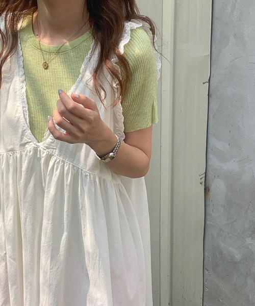 Auntie Rosa（アンティローザ）の「ルーズシルエットワンピース（ワンピース・レディース・ホワイト・FREE）」の12枚目の写真