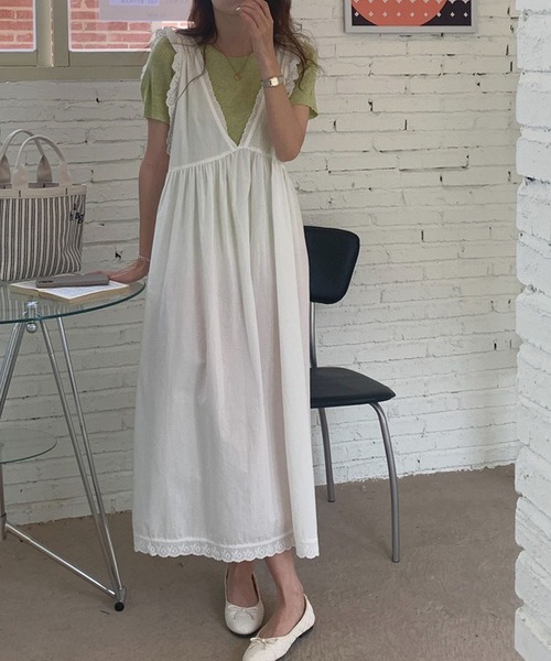 Auntie Rosa（アンティローザ）の「ルーズシルエットワンピース（ワンピース・レディース・ホワイト・FREE）」の22枚目の写真