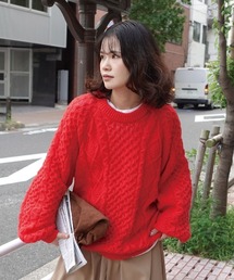 CORNERS | ボリュームスリーブケーブルニット(ニット/セーター)