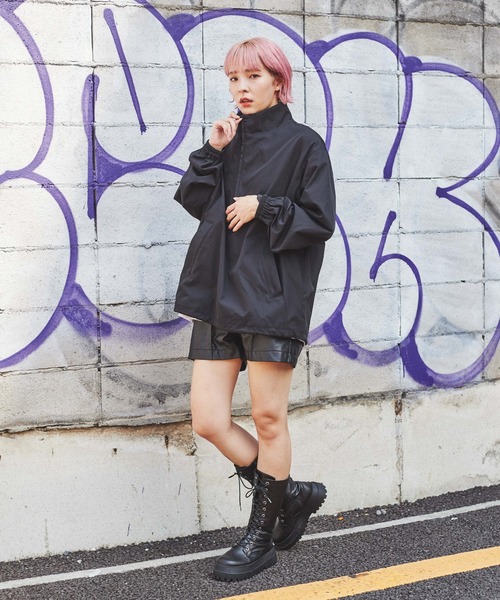 THE STANDARD（ザスタンダード）の「WEGO/【セットアップ対応商品】SOLOTEX ハーフZIPブルゾン（ブルゾン・メンズ・ブラック・MEDIUM/LARGE）」の12枚目の写真