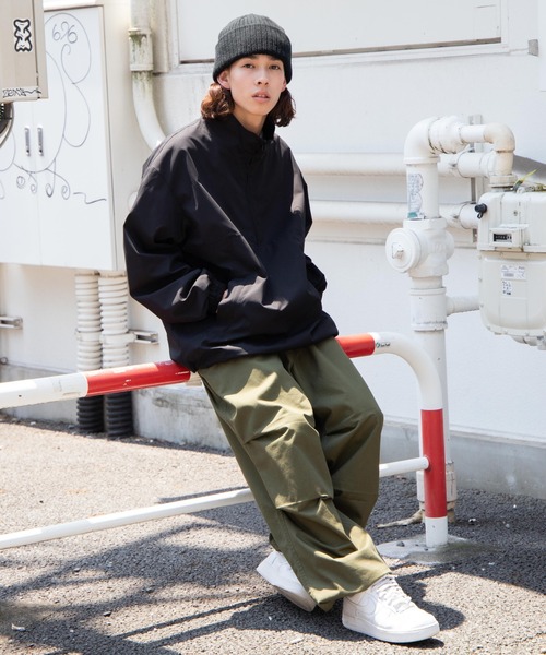 THE STANDARD（ザスタンダード）の「WEGO/【セットアップ対応商品】SOLOTEX ハーフZIPブルゾン（ブルゾン・メンズ・ブラック・MEDIUM/LARGE）」の6枚目の写真