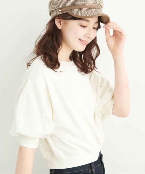 FREE'S MART（フリーズマート）の「◆ライトスウェットコクーンスリーブプルオーバー（Tシャツ/カットソー・レディース・ホワイト/ブラック/ブラウン・FREE）」の2枚目の写真