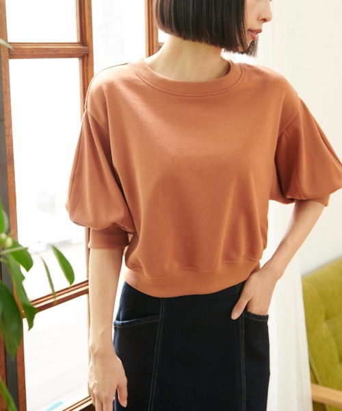 FREE'S MART（フリーズマート）の「◆ライトスウェットコクーンスリーブプルオーバー（Tシャツ/カットソー・レディース・ホワイト/ブラック/ブラウン・FREE）」の6枚目の写真