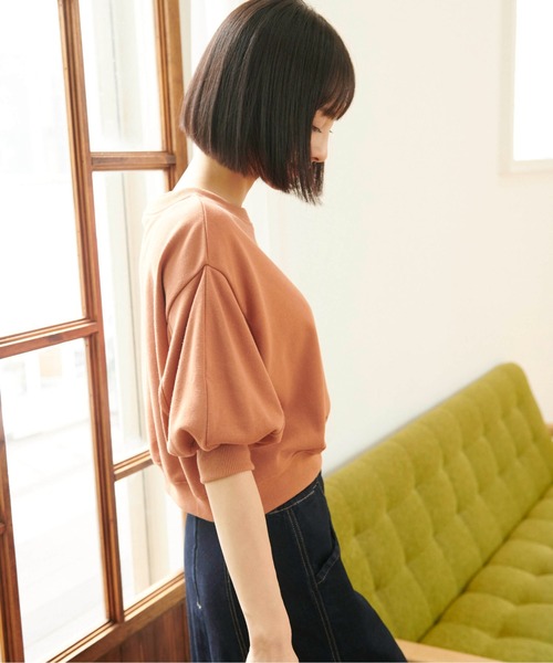 FREE'S MART（フリーズマート）の「◆ライトスウェットコクーンスリーブプルオーバー（Tシャツ/カットソー・レディース・ホワイト/ブラック/ブラウン・FREE）」の7枚目の写真