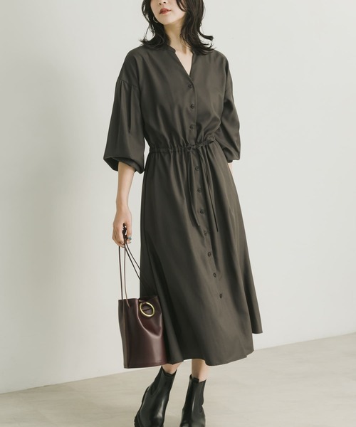 URBAN RESEARCH(アーバンリサーチ)の「ドロストワンピース(ワンピース・レディース・ベージュ/ブルー系その他/チャコールグレー・36/38)」の11枚目の写真