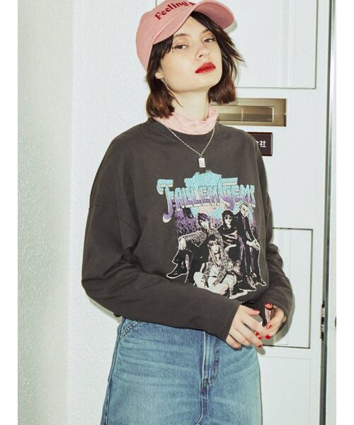 jouetie（ジュエティ）の「グランジオーバーロンT（Tシャツ/カットソー・レディース・ブラック/アイボリー/パープル・MEDIUM）」の19枚目の写真