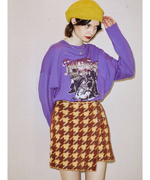 jouetie（ジュエティ）の「グランジオーバーロンT（Tシャツ/カットソー・レディース・ブラック/アイボリー/パープル・MEDIUM）」の20枚目の写真
