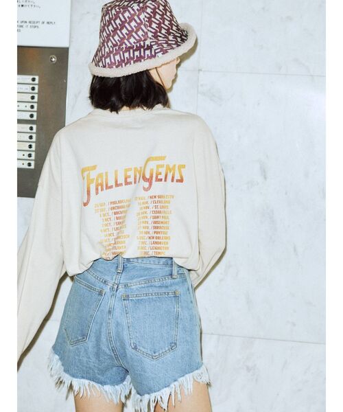 jouetie（ジュエティ）の「グランジオーバーロンT（Tシャツ/カットソー・レディース・ブラック/アイボリー/パープル・MEDIUM）」の21枚目の写真