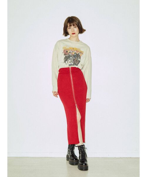 jouetie（ジュエティ）の「グランジオーバーロンT（Tシャツ/カットソー・レディース・ブラック/アイボリー/パープル・MEDIUM）」の12枚目の写真