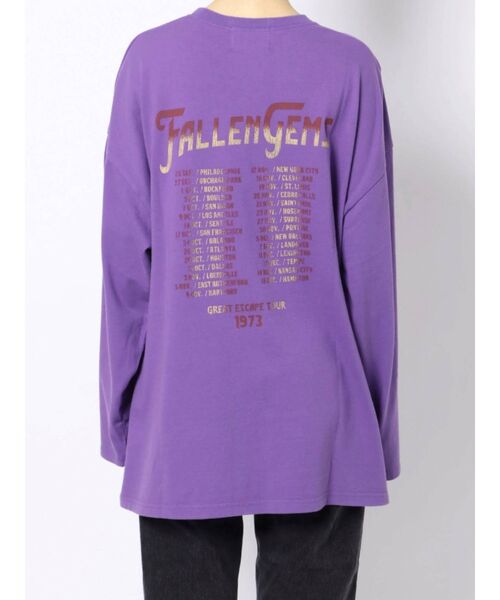 jouetie（ジュエティ）の「グランジオーバーロンT（Tシャツ/カットソー・レディース・ブラック/アイボリー/パープル・MEDIUM）」の13枚目の写真