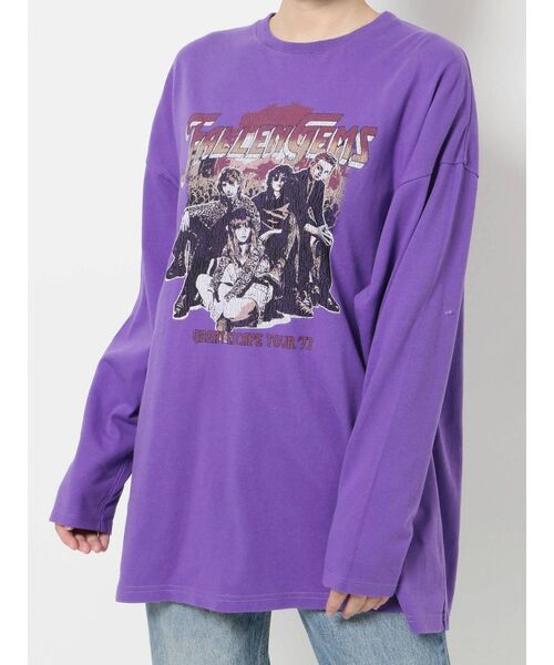 jouetie（ジュエティ）の「グランジオーバーロンT（Tシャツ/カットソー・レディース・ブラック/アイボリー/パープル・MEDIUM）」の8枚目の写真