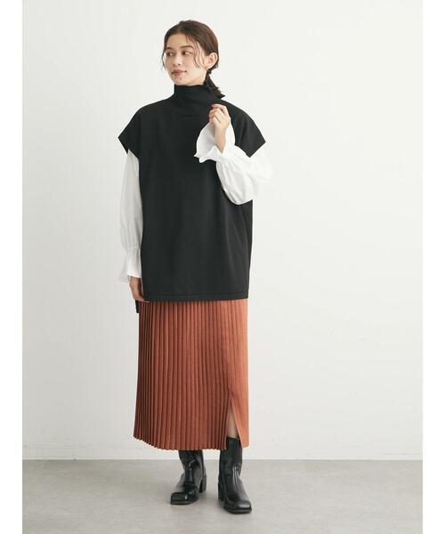 Green　Parks（グリーンパークス）の「デザインニットベスト（ベスト・レディース・ブラック/ベージュ/ブルー・FREE）」の10枚目の写真