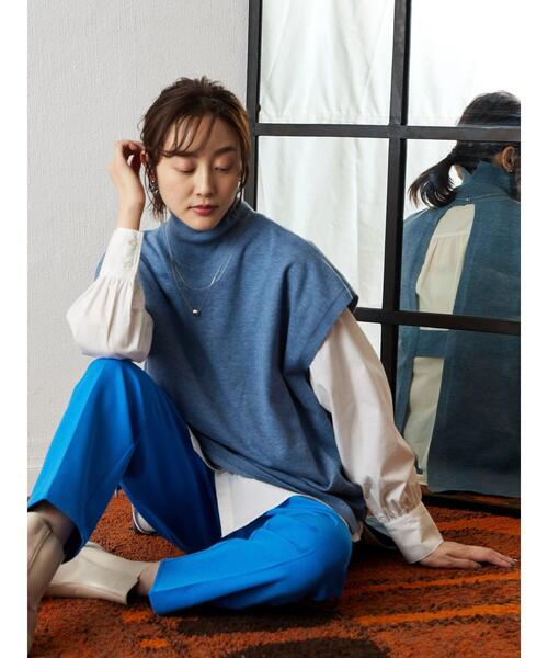 Green　Parks（グリーンパークス）の「デザインニットベスト（ベスト・レディース・ブラック/ベージュ/ブルー・FREE）」の22枚目の写真