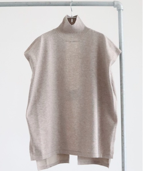 Green　Parks（グリーンパークス）の「デザインニットベスト（ベスト・レディース・ブラック/ベージュ/ブルー・FREE）」の3枚目の写真