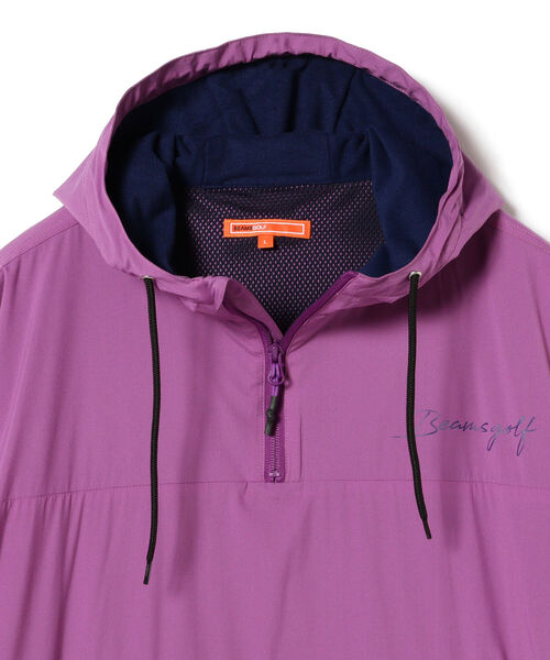BEAMS GOLF パッカブル アノラック パーカ S パープル
