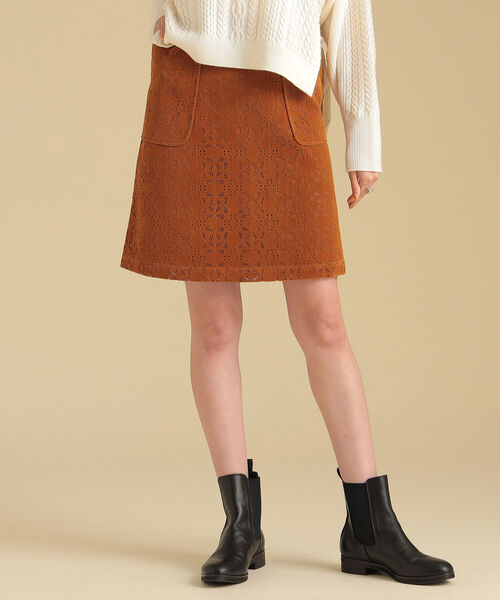 Ray BEAMS(レイビームス)の「Ray BEAMS / フロッキー レース ミニ スカート(スカート・レディース・ブラック/ブラウン系その他・1/0)」の8枚目の写真