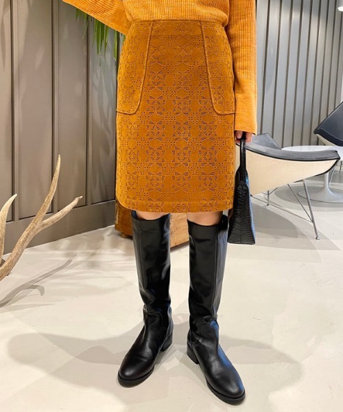 Ray BEAMS(レイビームス)の「Ray BEAMS / フロッキー レース ミニ スカート(スカート・レディース・ブラック/ブラウン系その他・1/0)」の15枚目の写真