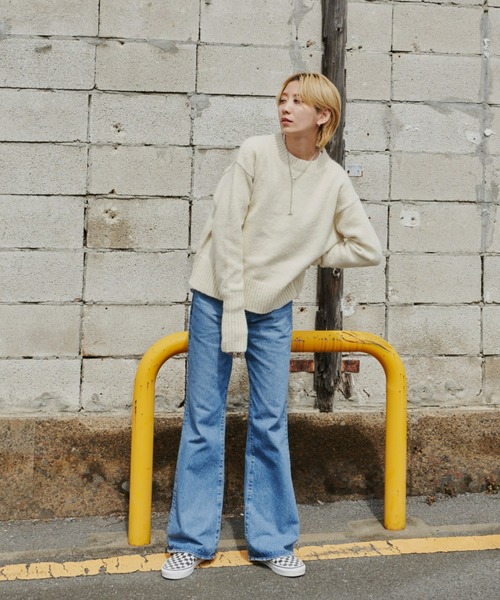 Auntie Rosa Holiday（アンティローザホリデー）の「※入荷禁止※サムホール付きクルーネックニット（ニット/セーター・レディース・グリーン/アイボリー/グレー/レッド/ブルー・FREE）」の11枚目の写真