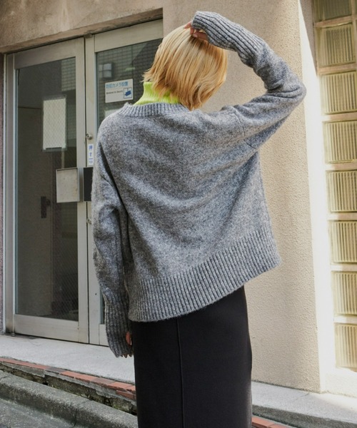 Auntie Rosa Holiday（アンティローザホリデー）の「※入荷禁止※サムホール付きクルーネックニット（ニット/セーター・レディース・グリーン/アイボリー/グレー/レッド/ブルー・FREE）」の15枚目の写真