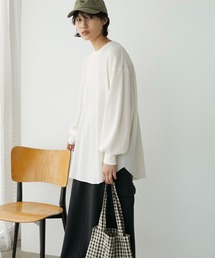 Chaco closet | カラーワッフルボリュームスリーブロングTシャツ(Tシャツ/カットソー)