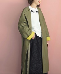 PICCIN | 袖口配色ロングコート(その他アウター)