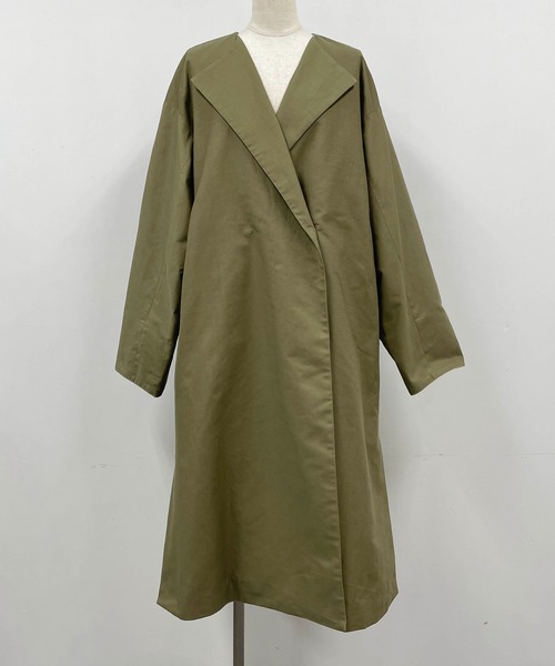 PICCIN（ピッチン）の「袖口配色ロングコート（その他アウター・レディース・ブラック/カーキ・M）」の20枚目の写真