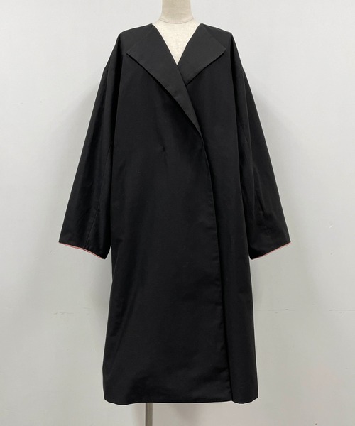 PICCIN（ピッチン）の「袖口配色ロングコート（その他アウター・レディース・ブラック/カーキ・M）」の6枚目の写真