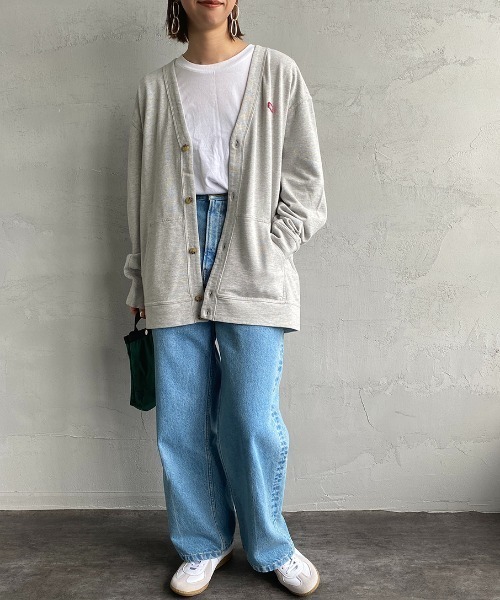 CHUMS（チャムス）の「[CHUMS/チャムス] キーストーンワンポイントロゴ スウェットカーディガン（カーディガン/ボレロ・レディース・ブラック/グレー/ベージュ・M/L/XL）」の6枚目の写真