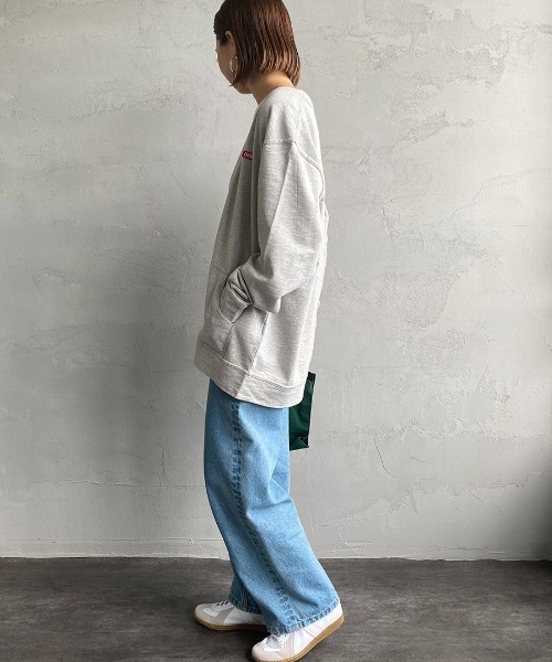 CHUMS（チャムス）の「[CHUMS/チャムス] キーストーンワンポイントロゴ スウェットカーディガン（カーディガン/ボレロ・レディース・ブラック/グレー/ベージュ・M/L/XL）」の7枚目の写真
