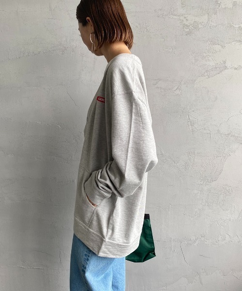 CHUMS（チャムス）の「[CHUMS/チャムス] キーストーンワンポイントロゴ スウェットカーディガン（カーディガン/ボレロ・レディース・ブラック/グレー/ベージュ・M/L/XL）」の4枚目の写真