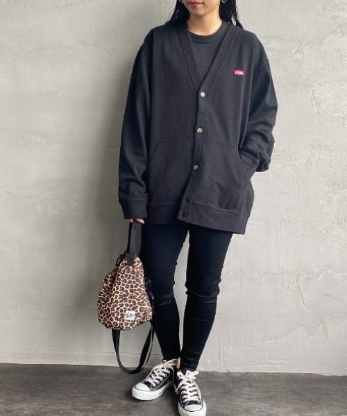 CHUMS（チャムス）の「[CHUMS/チャムス] キーストーンワンポイントロゴ スウェットカーディガン（カーディガン/ボレロ・レディース・ブラック/グレー/ベージュ・M/L/XL）」の20枚目の写真