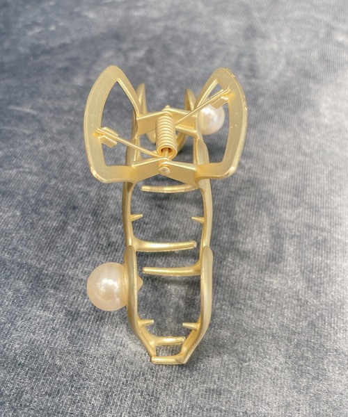 lilLilly（リルリリー）の「パールウェーブヘアクリップ（バレッタ/ヘアクリップ・レディース・シルバー/ゴールド・FREE）」の4枚目の写真