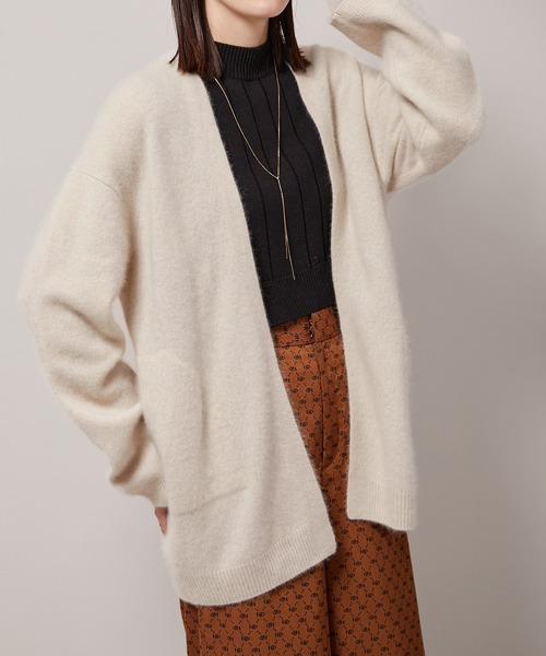 ROPE チャイニーズラクーン カーディガン ROPE'（ロペ）の「チャイニーズラクーンカシミヤトッパーカーディガン