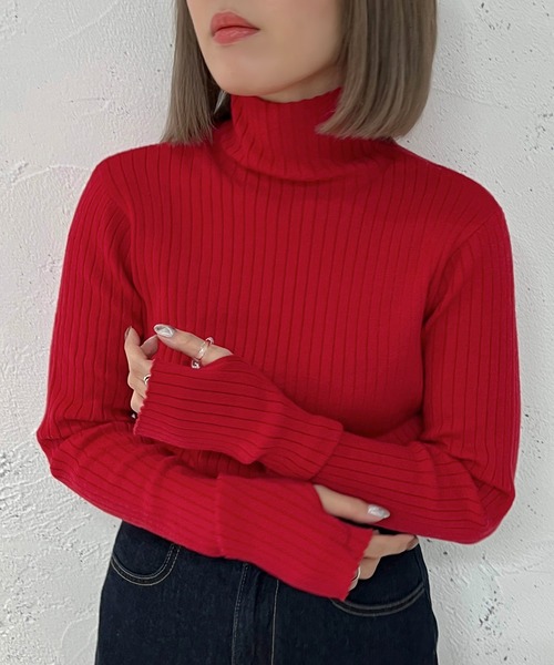 タートルネックフィンガーホールニット【ZOZOTOWN限定アイテム