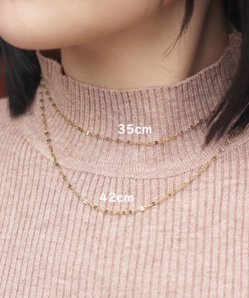 calmila(カルミラ)の「金属アレルギー対応 2sizeペタルチェーンステンレスネックレス/チョーカー(ネックレス・レディース・ゴールド/シルバー/ピンクゴールド・35cm/42cm)」の8枚目の写真