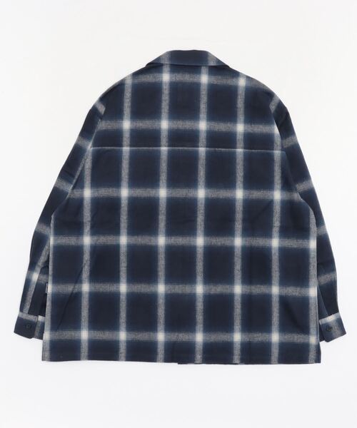 APPLEBUM(アップルバム)の「Ombre Check Oversize Shirt(シャツ/ブラウス・メンズ・ブラック/ネイビー/ブラウン・MEDIUM/X-LARGE/LARGE)」の4枚目の写真