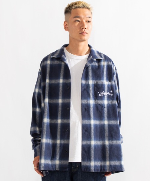 APPLEBUM(アップルバム)の「Ombre Check Oversize Shirt(シャツ/ブラウス・メンズ・ブラック/ネイビー/ブラウン・MEDIUM/X-LARGE/LARGE)」の3枚目の写真