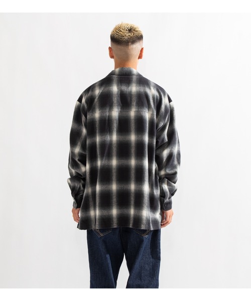APPLEBUM(アップルバム)の「Ombre Check Oversize Shirt(シャツ/ブラウス・メンズ・ブラック/ネイビー/ブラウン・MEDIUM/X-LARGE/LARGE)」の7枚目の写真