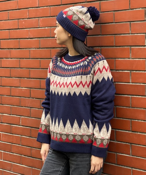 CHUMS（チャムス）の「【CHUMS】Booby Nordic Knit Crew Top（ニット/セーター・メンズ・ネイビー系/ベージュ系・LARGE/X-LARGE/MEDIUM）」の2枚目の写真