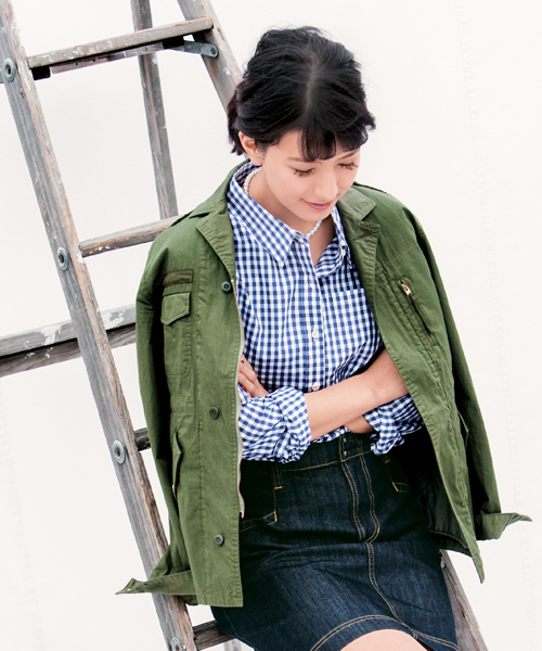 DISCOAT（ディスコート）の「【Discoat】ミリタリージャケット（ミリタリージャケット・レディース・アイボリー/カーキ・LARGE/MEDIUM）」の2枚目の写真