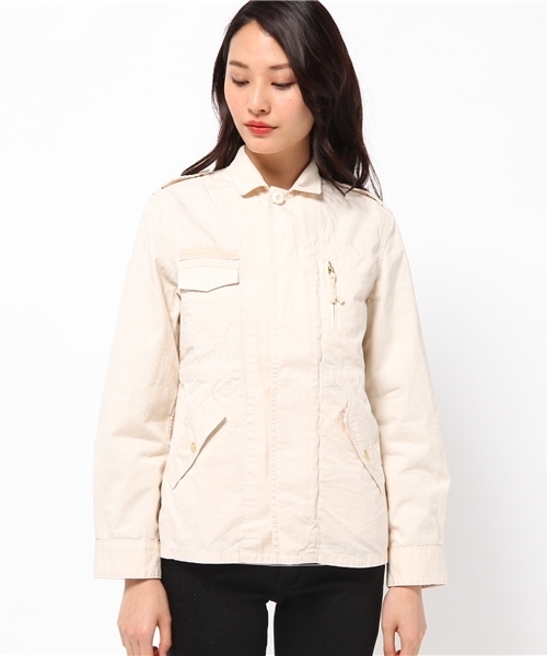 DISCOAT（ディスコート）の「【Discoat】ミリタリージャケット（ミリタリージャケット・レディース・アイボリー/カーキ・LARGE/MEDIUM）」の3枚目の写真