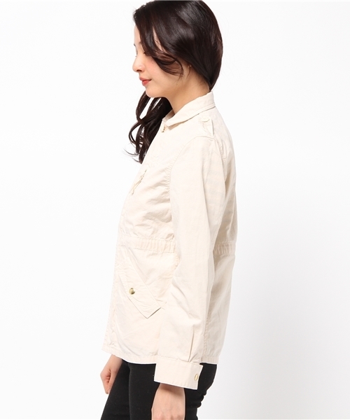 DISCOAT（ディスコート）の「【Discoat】ミリタリージャケット（ミリタリージャケット・レディース・アイボリー/カーキ・LARGE/MEDIUM）」の4枚目の写真