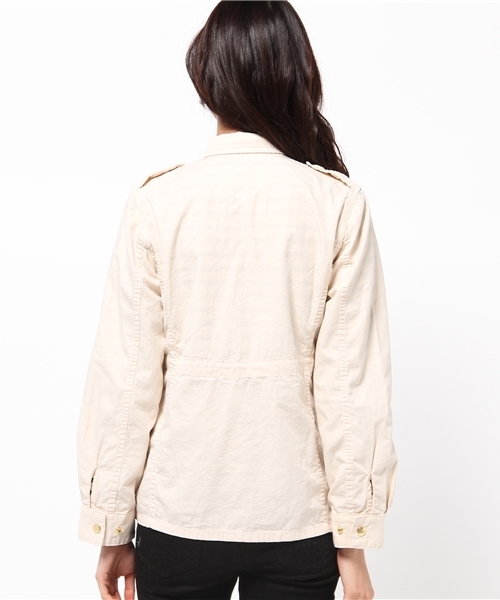 DISCOAT（ディスコート）の「【Discoat】ミリタリージャケット（ミリタリージャケット・レディース・アイボリー/カーキ・LARGE/MEDIUM）」の5枚目の写真