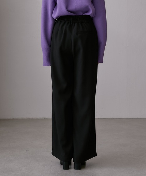 Lui's（ルイス）の「ボリュームタックワイドパンツ（スラックス・レディース・ブルー/ブラック/グレー・FREE）」の10枚目の写真