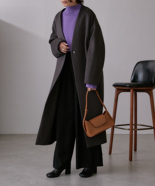 Lui's（ルイス）の「ボリュームタックワイドパンツ（スラックス・レディース・ブルー/ブラック/グレー・FREE）」の14枚目の写真